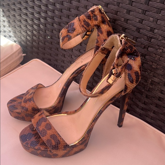 Jessica Simpson Shoes - JESSICA SIMPSON Sexy  Brown Leopard Print Women's Heels